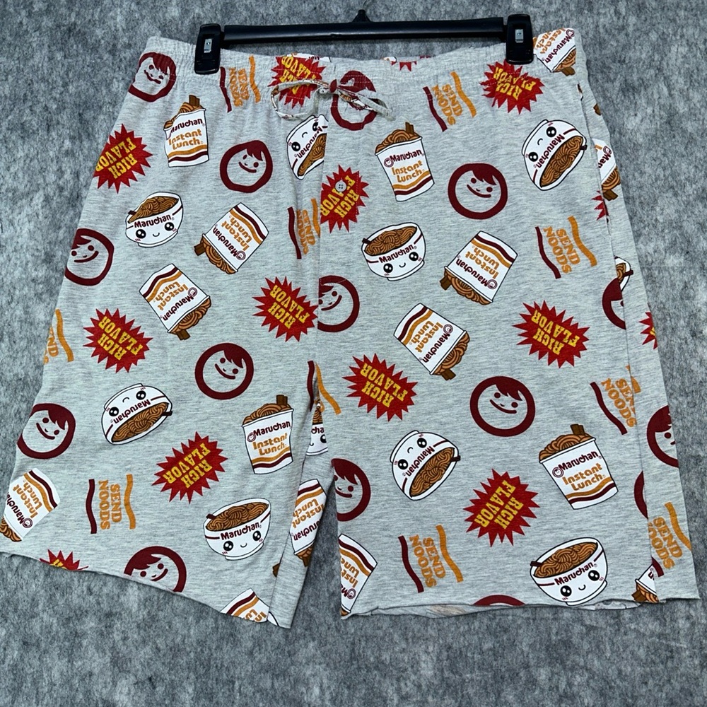 Instant Noodles Graphic Men's Gray Shorts